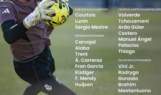 皇马公布本轮西甲名单：姆巴佩、卡马文加缺席，罗德里戈回归